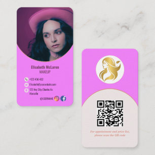 Logo Branding Modern Makeup Artist Business Cards