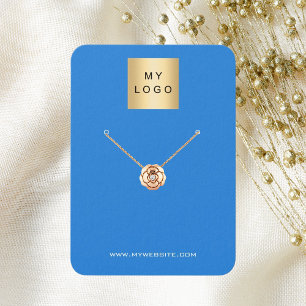 Logo bright blue earring jewellery photo QR displa