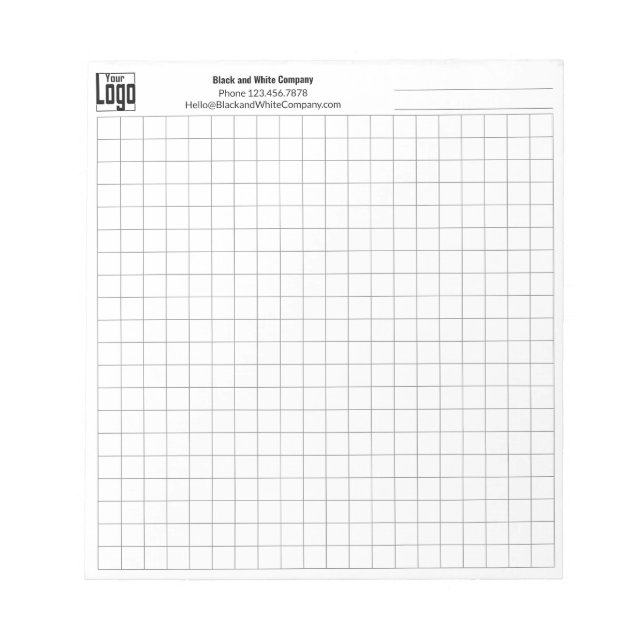 Logo Building Project Planning Quad Ruled Notepad (Front)