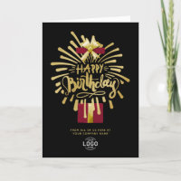 Logo Burgundy Gold Fireworks Black Group Birthday