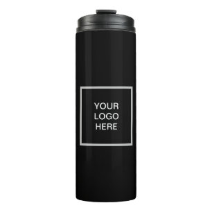 Logo Business Black Minimalist Corporate  Thermal Tumbler
