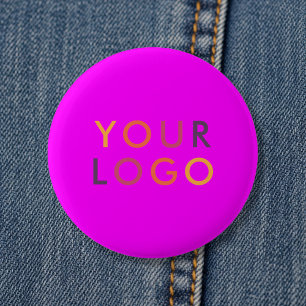 Logo Business Branding Pink Magenta 6 Cm Round Badge