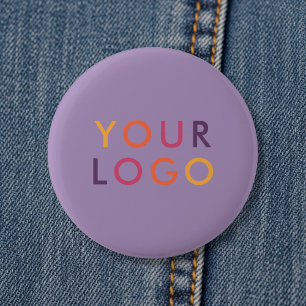Logo Business Branding Template Purple 6 Cm Round Badge