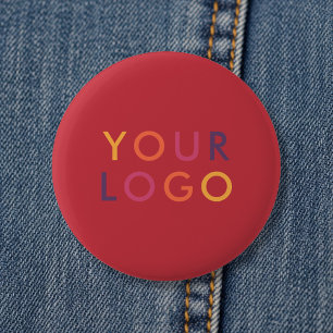 Logo Business Branding Template Red 6 Cm Round Badge