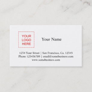 Logo business card template Custom design