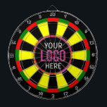 Logo  Business Company Branded  Dartboard<br><div class="desc">A dartboard is a popular recreational and competitive game that provides hours of fun for players of all ages and skill levels. Typically made from sisal fibres, cork, or electronic components, dartboards are designed to withstand the impact of darts while offering precise scoring zones. Standard dartboards feature a circular design...</div>