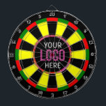 Logo  Business Company Branded  Dartboard<br><div class="desc">A dartboard is a popular recreational and competitive game that provides hours of fun for players of all ages and skill levels. Typically made from sisal fibres, cork, or electronic components, dartboards are designed to withstand the impact of darts while offering precise scoring zones. Standard dartboards feature a circular design...</div>