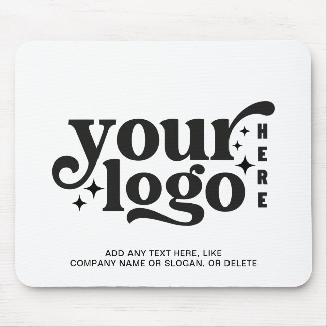 Logo Business Company Branded White Promotional Mouse Pad (Front)