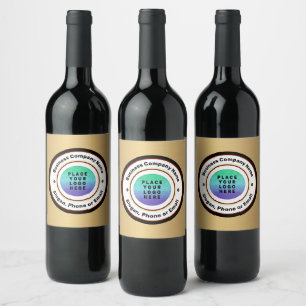 Logo Business Company Gold Promotion Custom   Wine Label