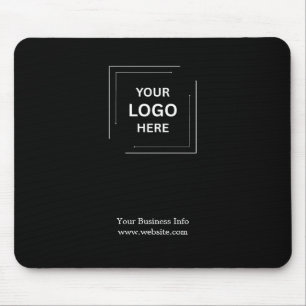Logo Business Corporate Company Branded Black Mouse Pad