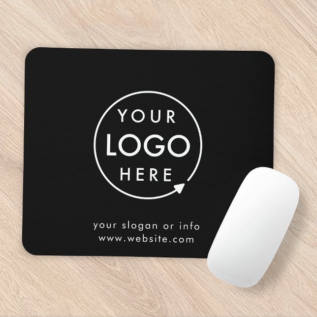 Logo | Business Corporate Company Branded Black Mouse Pad (Creator Uploaded)