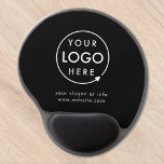Logo | Business Corporate Company Minimalist Gel Mouse Pad<br><div class="desc">A simple custom black business template in a modern minimalist style which can be easily updated with your company logo and text. If you need any help personalising this product,  please contact me using the message button below and I'll be happy to help.</div>