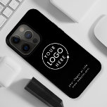 Logo | Business Corporate Company Minimalist iPhone 15 Pro Case<br><div class="desc">A simple custom black business template in a modern minimalist style which can be easily updated with your company logo and text. If you need any help personalising this product,  please contact me using the message button below and I'll be happy to help.</div>