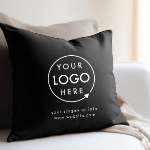 Logo   Business Corporate Company Minimalist Throw Cushion