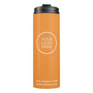 Logo Business Corporate Orange Company Modern Thermal Tumbler