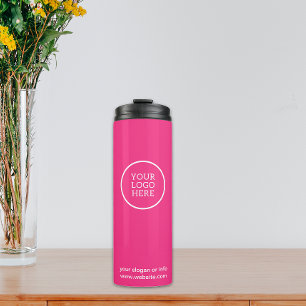 Logo Business Corporate Pink Company Modern  Thermal Tumbler
