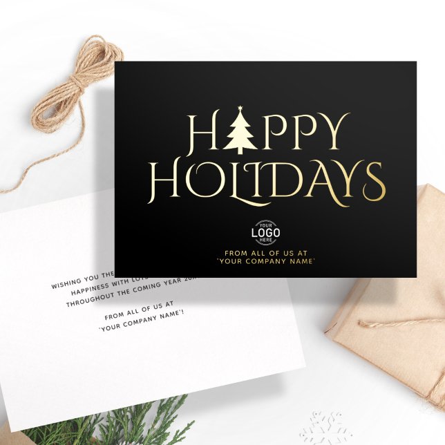Logo Business Elegant Simple Black Christmas Happy (Creator Uploaded)