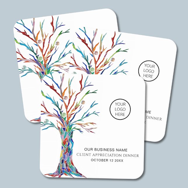 Logo Business Event Square Paper Coaster (Creator Uploaded)
