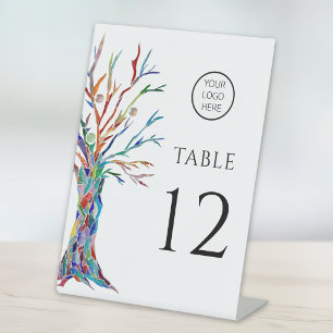 Logo Business Event Table Number Pedestal Sign