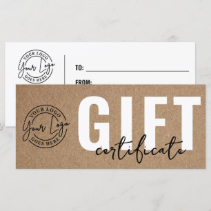 Logo Business Gift Certificate