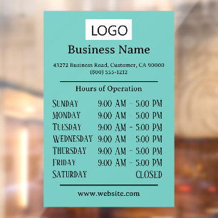 Logo Business Hours of Operation Opening Times 