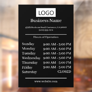 Logo Business Hours of Operation Opening Times