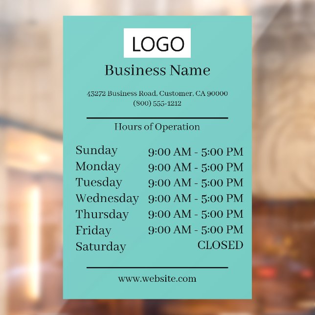 Logo Business Hours of Operation Opening Times  (Sheet 2)