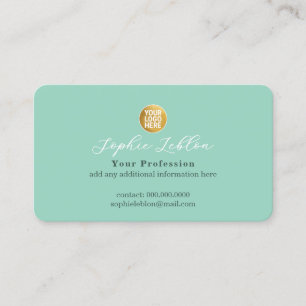 Logo business mark bright teal calling card
