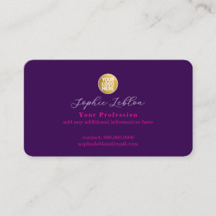 Logo business mark purple calling card