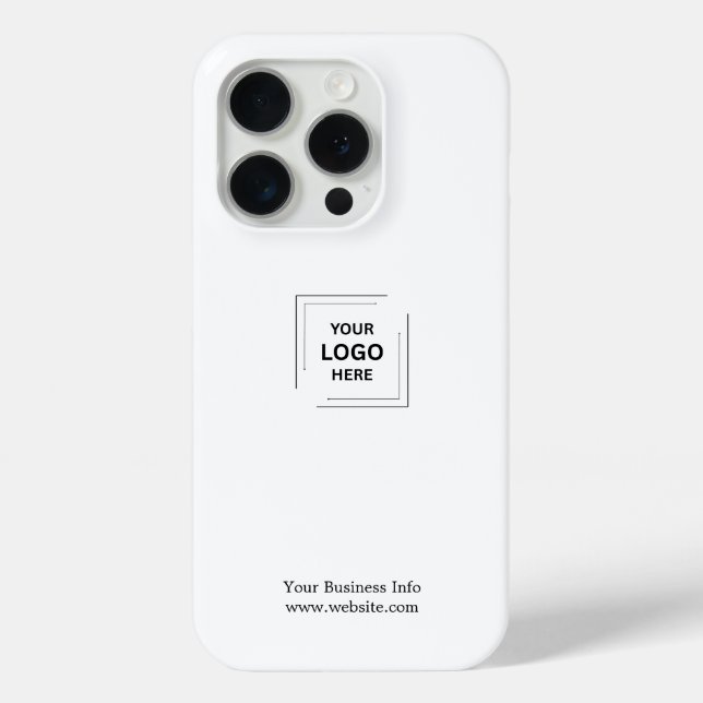 Logo Business | Minimalist Simple iPhone Case (Back)