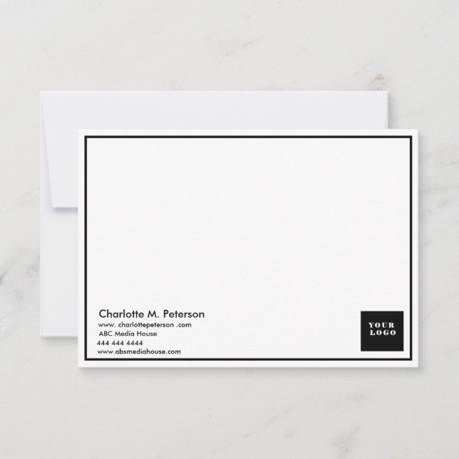 Logo Business Professional Minimalist Card (Front)