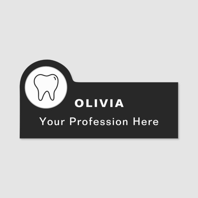 Logo business staff employee name tag (Front)