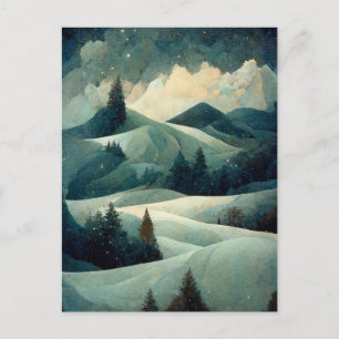 Logo Business Winter Scene Christmas Postcard