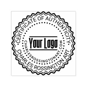 Logo “Certificate of Authenticity” #6 Name URL Self-inking Stamp