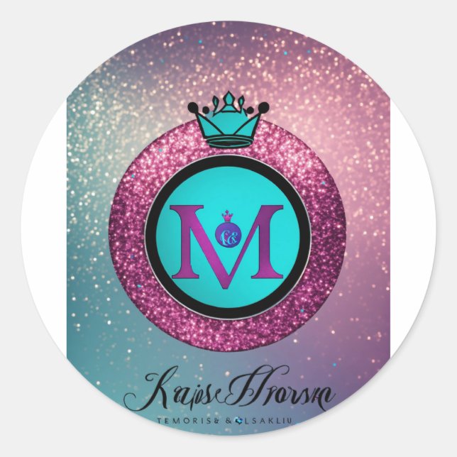 Logo  classic round sticker (Front)