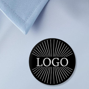 LOGO company branding Black 6 Cm Round Badge
