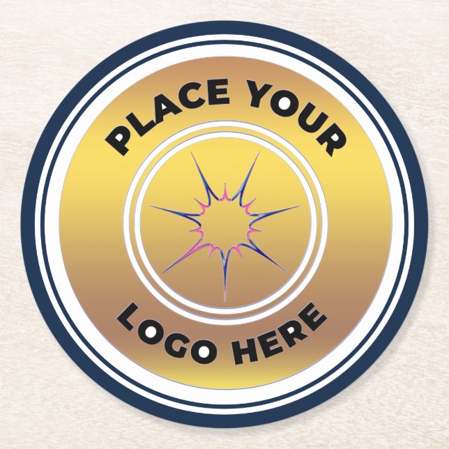 Logo Company Business Promotional Custom  Round Paper Coaster (Front)