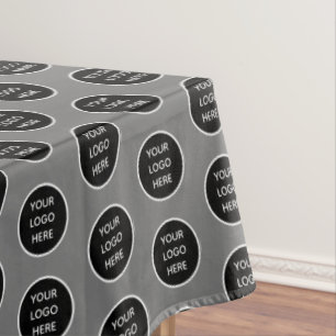 Logo Company Grey Business Promotional Tablecloth