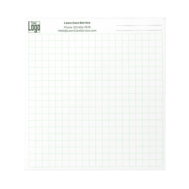 Logo Company Note Green Project Planning Notepad (Front)