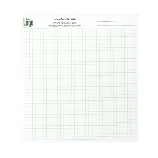 Logo Company Note Grid Graph Notepad (Front)