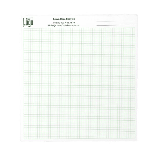 Logo Company Note Grid Graph Notepad (Front)