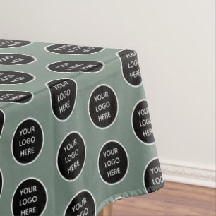 Logo Company Sage Green Business Promotional Tablecloth