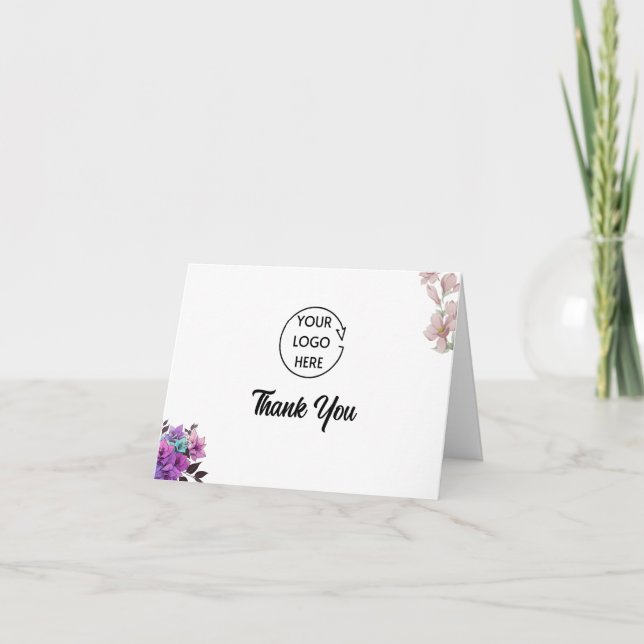 logo corporate company customer Business Thank You Card (Front)
