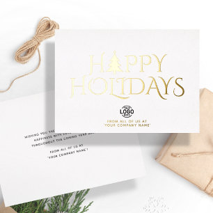 Logo Corporate Elegant Clean White Christmas Happy