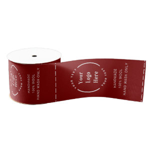 Logo Custom Business Garment Care Clothing Labels Grosgrain Ribbon