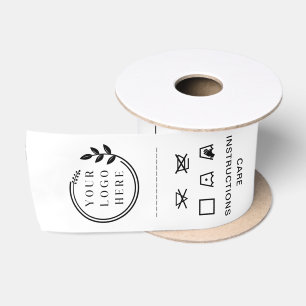 Logo Custom Business Garment Care Clothing Labels Satin Ribbon