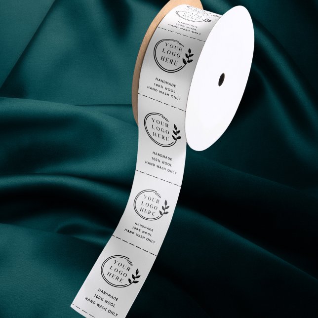 Logo Custom Business Garment Care Clothing Labels Satin Ribbon (Creator Uploaded)