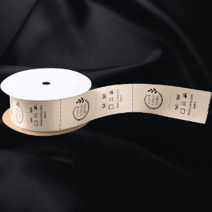 Logo Custom Business Garment Care Clothing Labels Satin Ribbon