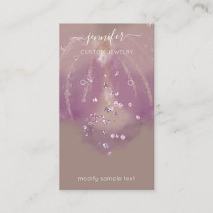 Logo Custom Jewellery Card Social Crystals Florals