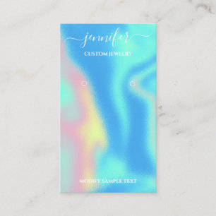 Logo Custom Jewellery Card Social Holograph Glam